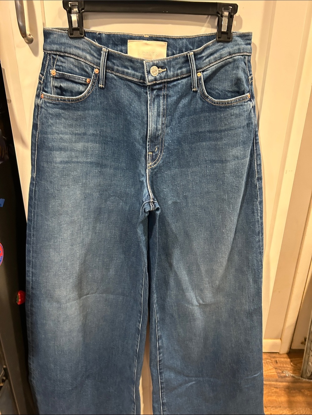 Mother Wide-Leg Blue Denim Jeans - Picture 5 of 16